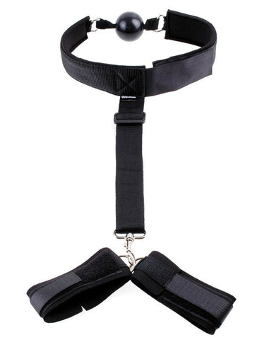 Pipedream Fetish Fantasy Bondage Gag and Wrist Restraint Complete Control - Bondage Gags and Bits