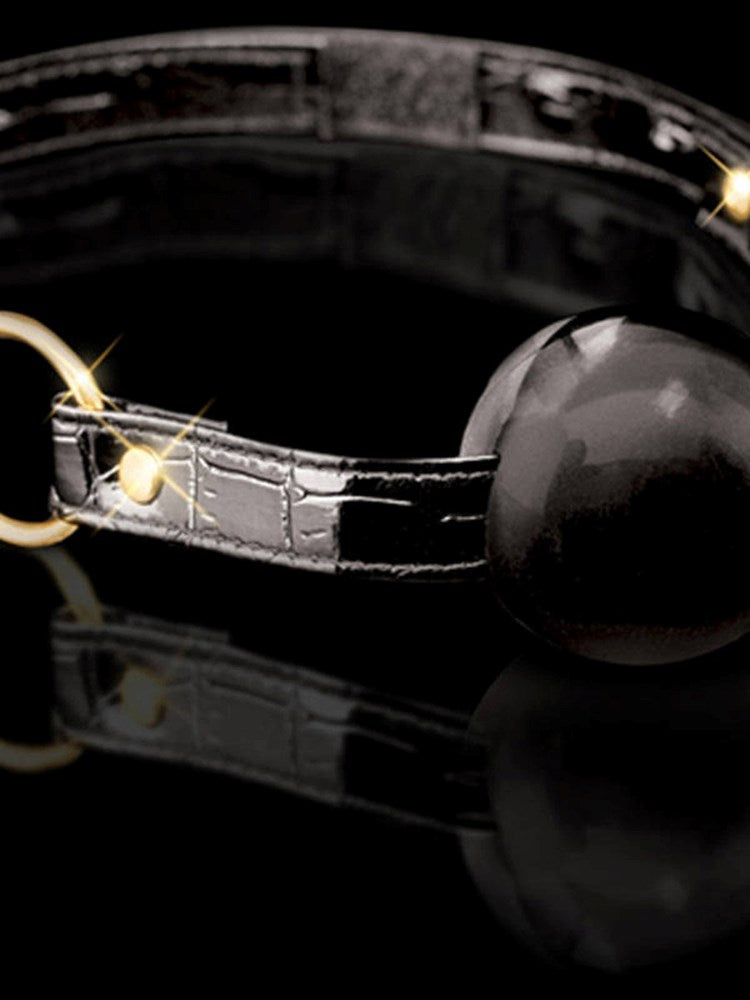 Pipedream Products Fetish Fantasy Bondage Gold Ball Gag with Velcro Strap - Bondage Gags and Bits