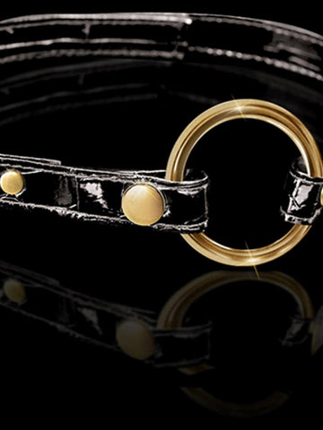 Pipedream Fetish Fantasy Gold O Ring Bondage Gag with Breathable Design - Bondage Gags and Bits