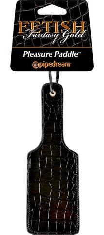 Pipedream Products Fetish Fantasy Gold Pleasure Bondage Paddle Black Impact Play - Paddles And Slappers