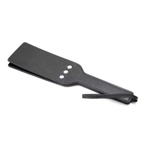 BDStyle Fetish Play Double Paddle Black Faux Leather Wishbone Design - Paddles And Slappers