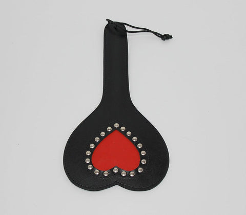 Hells Couture Fetish wealth Slapper Leather Heart Impact Play Sex Toy - Paddles And Slappers