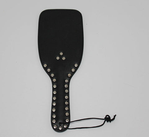 Hells Couture Fetlife Wide Ping Pong Studded Leather Paddle BDSM Impact - Paddles And Slappers