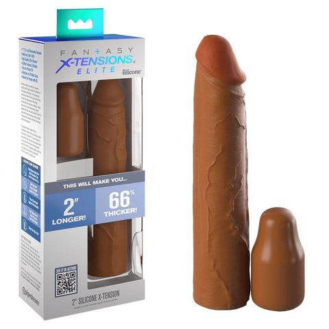 Pipedream Products Fantasy X Tensions Elite 2 Inch Silicone Cock Extension - Penis Sleeves and Extenders