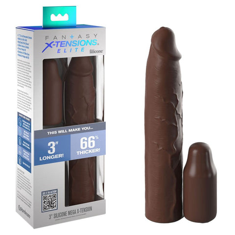 Pipedream Products Fantasy X Tensions Elite 3 Inch Silicone Penis Extension - Penis Sleeves and Extenders