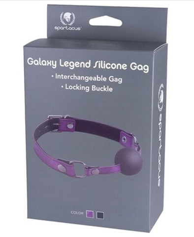 Spartacus Enterprises Galaxy Legend Silicone Gag with Locking Buckle - Bondage Gags and Bits