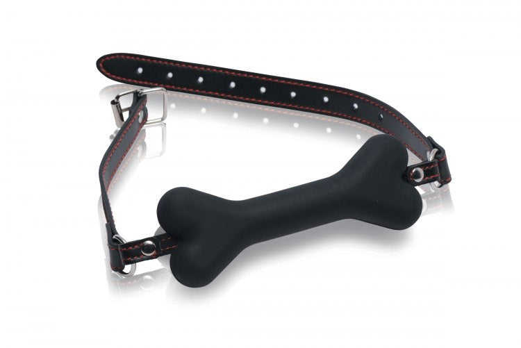 XR Brands Hound Adjustable Dog Bone Gag Premium Puppy Play Sex Toy - - Bondage Gags and Bits