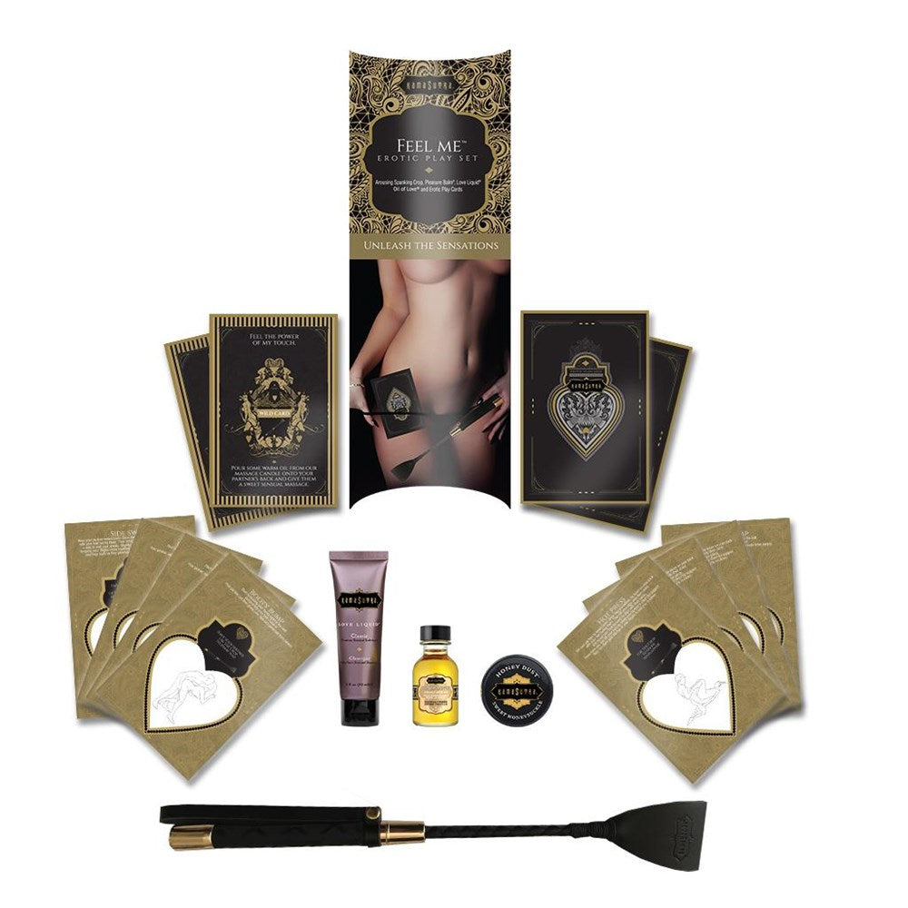 Kama Sutra FEEL ME Erotic Playset with Spanking Crop and Sensual Oils - - Sex Kits