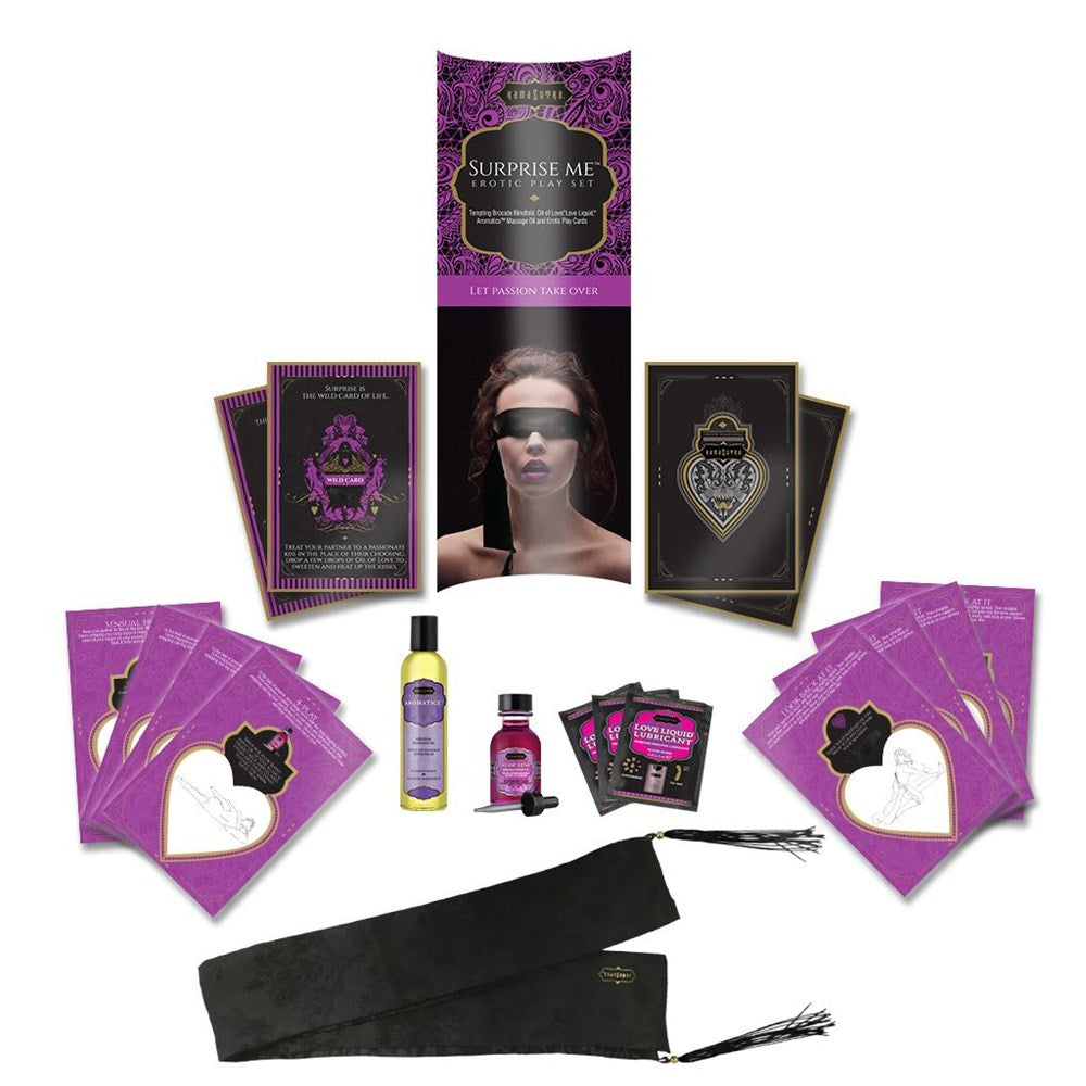 Kama Sutra SURPRISE ME Collectible Erotic Playset with Blindfold and Cards - - Sex Kits
