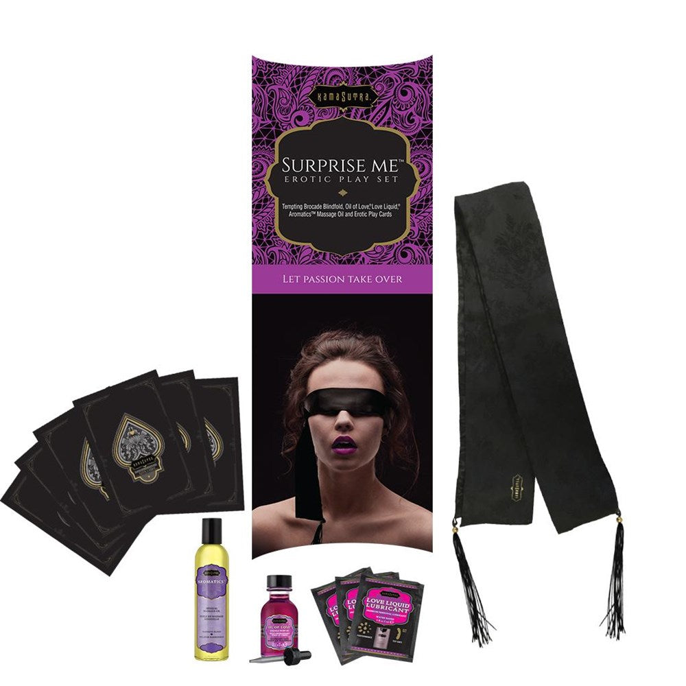 Kama Sutra SURPRISE ME Collectible Erotic Playset with Blindfold and Cards - - Sex Kits