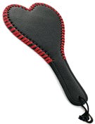 Hells Couture Kitties playpen Heart Shaped Leather Paddle 28cm Impact Play - Paddles And Slappers