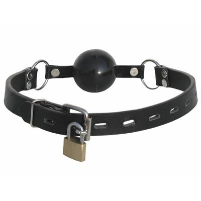 BDStyle Leather Folk Ball Gag Heavy Premium Bondage Control - Bondage Gags and Bits