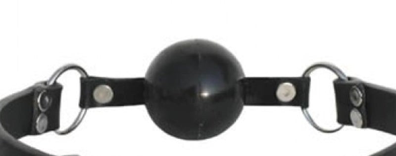 BDStyle Leather Folk Ball Gag Heavy Premium Bondage Control - Bondage Gags and Bits