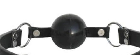 BDStyle Leather Folk Ball Gag Heavy Premium Bondage Control - Bondage Gags and Bits