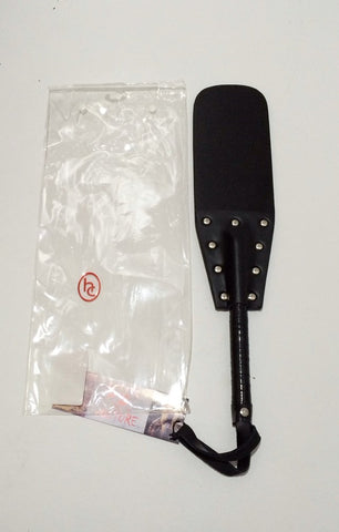 Hells Couture Leatherpost Mini Paddle with Chrome Studs - Paddles And Slappers