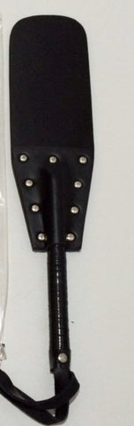 Hells Couture Leatherpost Mini Paddle with Chrome Studs - Paddles And Slappers
