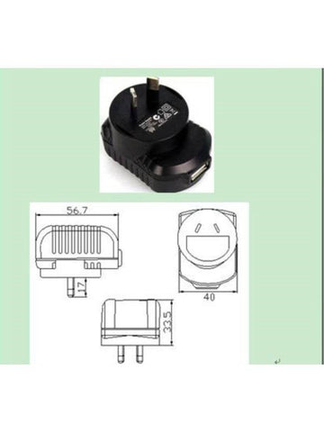 BDStyle Mains Plug 5v USB AC Adapter I Type AU Power Charging Solution - Vibrator Accessories