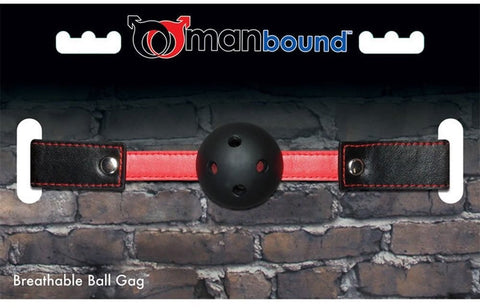 Sportsheets Manbound Breathable Ball Gag for Safe BDSM Control - Bondage Gags and Bits