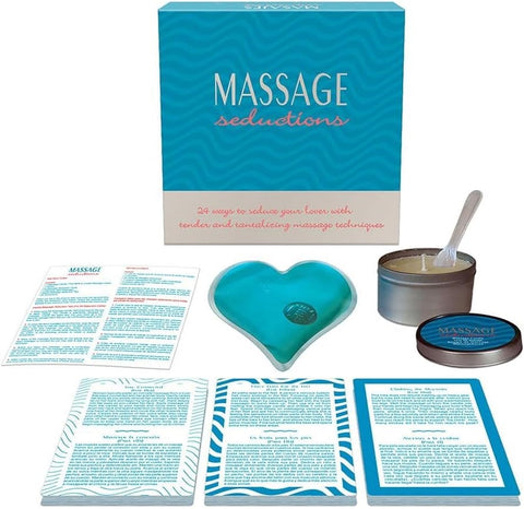 Kheper Games Massage Seductions Adult Card Games with Candle and Massager - Sex Games, Coupons and Tricks