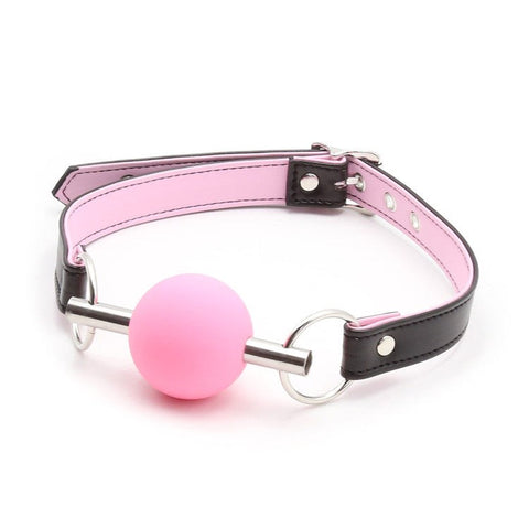 BDStyle Metal Bar Silicone Ball Gag Bondage Restraint - Bondage Gags and Bits