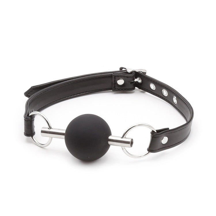 BDStyle Metal Bar Silicone Ball Gag Bondage Restraint - Bondage Gags and Bits