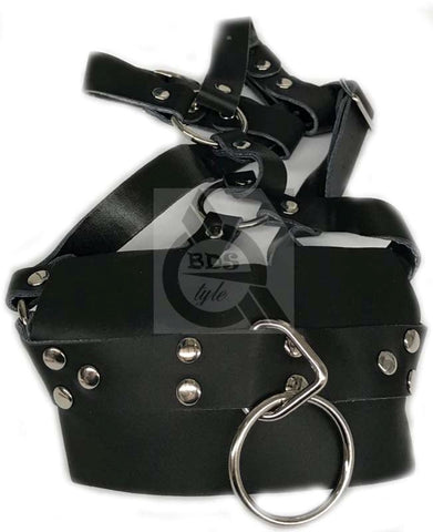 BDStyle Muzzle Bondage Ball Gag Head Harness with Adjustable Straps - Bondage Gags and Bits