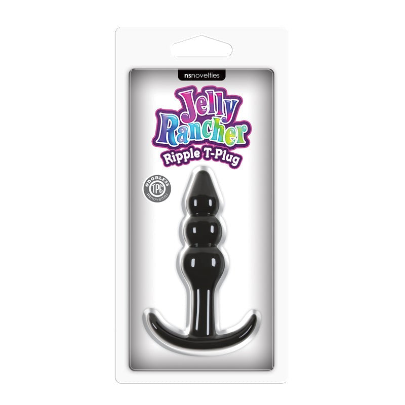 NS Novelties Jelly Rancher Ripple Anal T Plug Body Safe TPE Butt Plug - Butt Plugs