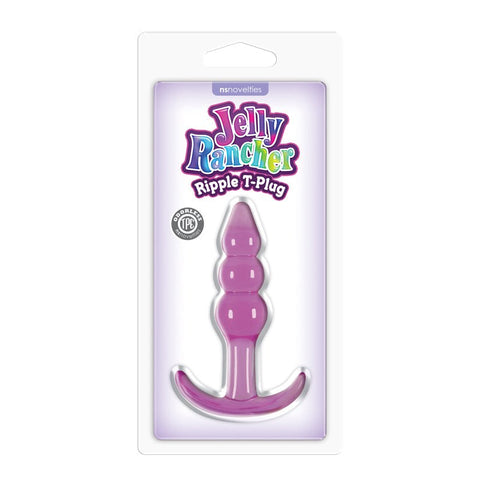 NS Novelties Jelly Rancher Ripple Anal T Plug Body Safe TPE Butt Plug - Butt Plugs