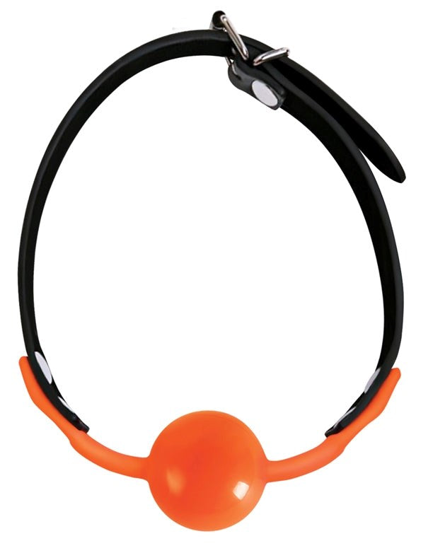 Icon Brands Orange is The New Black Siligag Ball Gag with Silicone Straps - - Bondage Gags and Bits