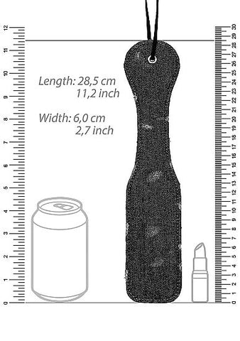 Shots Toys OUCH! Denim Paddle Black Premium Denim Impact Play - Paddles And Slappers