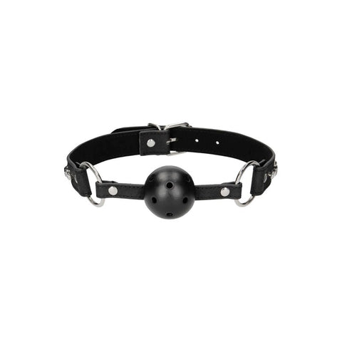 Shots Toys OUCH! Diamond Studded Breathable Ball Gag with Diamond Studs - Bondage Gags and Bits