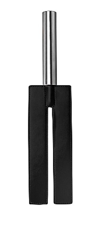 Shots Toys Ouch! Leather Slit Paddle for BDSM Impact Play - - Paddles And Slappers