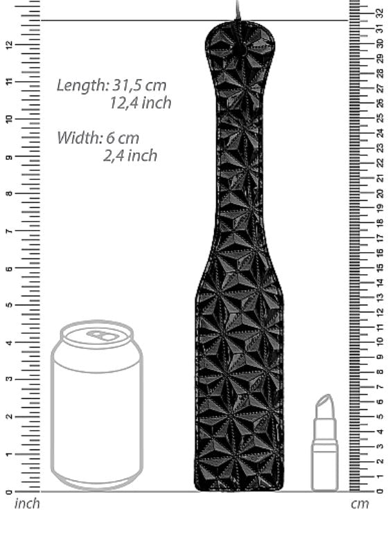 Shots Toys Ouch! Luxury Paddle Diamond Pattern Design for BDSM Impact Play - - Paddles And Slappers