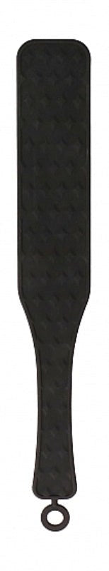 Shots Toys OUCH! Silicone Textured Paddle Black Diamond Textured BDSM - - Paddles And Slappers