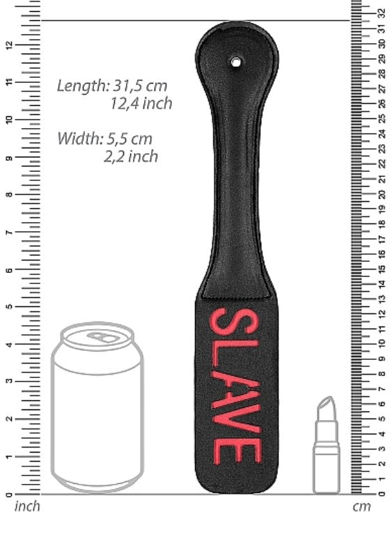 Shots Toys Ouch! SLAVE Bondage Paddle Premium Stitched Leather Impact - - Paddles And Slappers