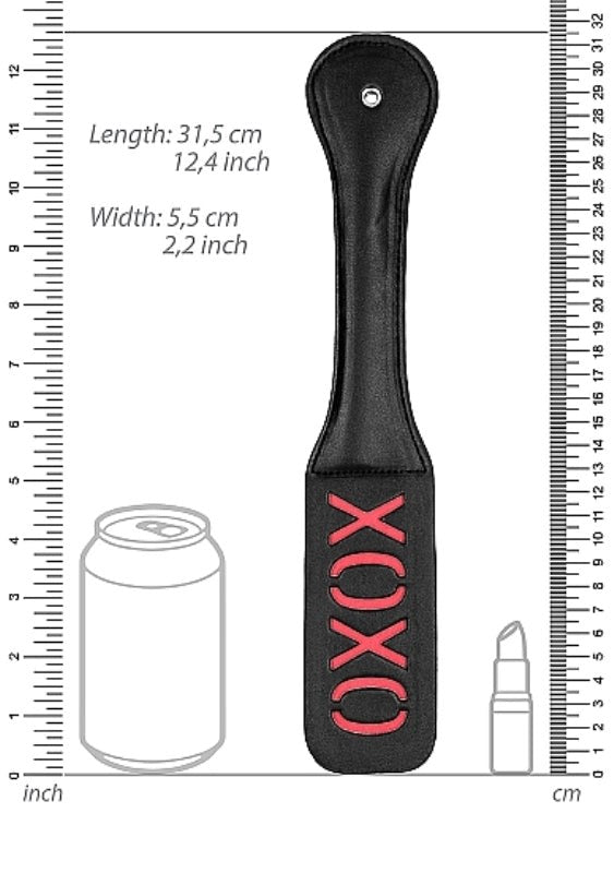 Shots Toys Ouch! XOXO Paddle Firm Leather Impact Play Sex Toy - - Paddles And Slappers