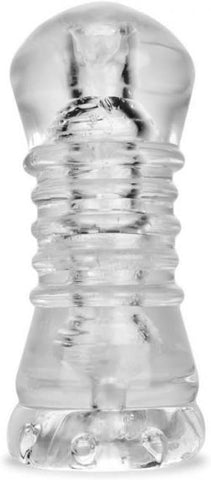 Oxballs Jerk Masturbator Clear Ergonomic Grenade Grip Design - Masturbators and Strokers
