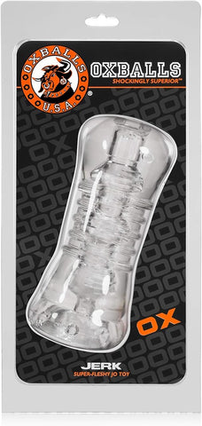 Oxballs Jerk Masturbator Clear Ergonomic Grenade Grip Design - Masturbators and Strokers
