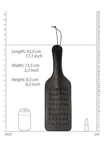 Shots Toys Pain Large Vampire Paddle with 48 Metal Studs for Impact Play - Paddles And Slappers
