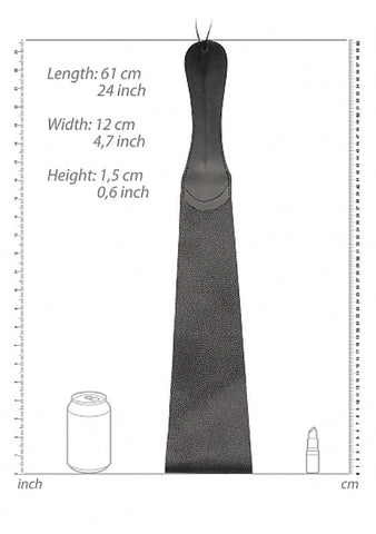 Shots Toys Pain Leather Folded Slapper Heavy Duty Impact Play - Paddles And Slappers