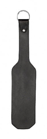 Shots Toys Pain Leather Vampire Bondage Paddle with 14 Studs - Paddles And Slappers