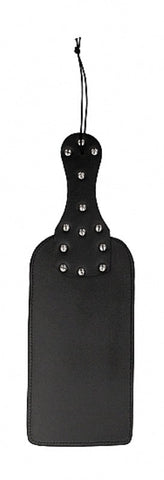 Shots Toys Pain Studded Paddle Heavy Duty Saddle Leather - Paddles And Slappers