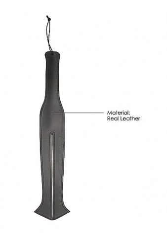 Shots Toys Pain Two Finger Paddle Tawse Genuine Leather BDSM Spanking - Paddles And Slappers