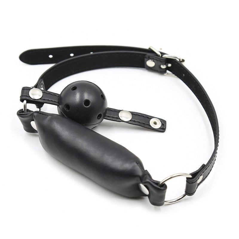 BDStyle Pony Bit Gag Black Premium Faux Leather BDSM Pony Play Gear - Bondage Gags and Bits