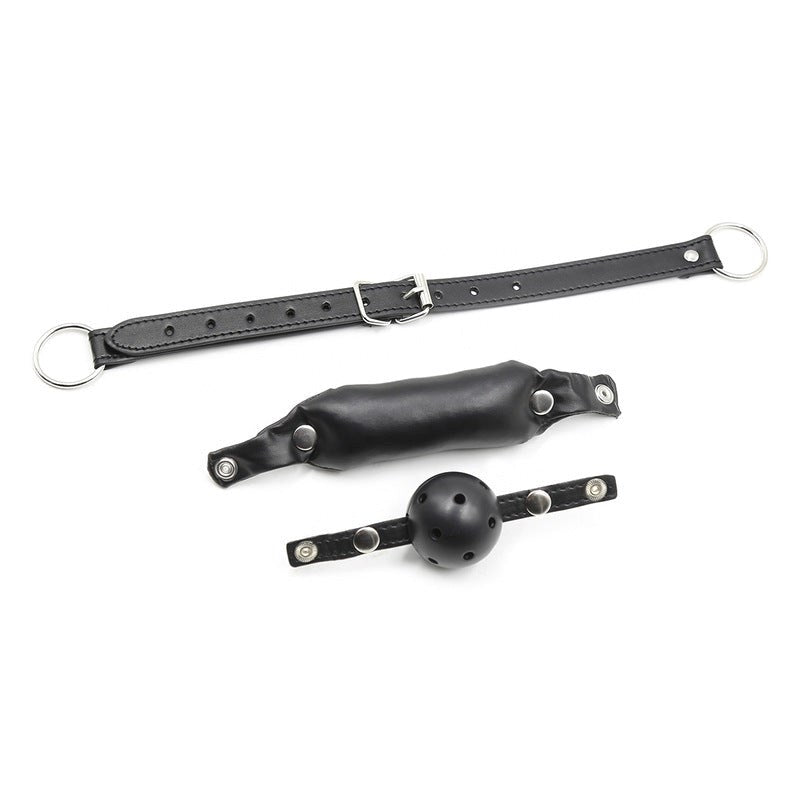 BDStyle Pony Bit Gag Black Premium Faux Leather BDSM Pony Play Gear - Bondage Gags and Bits