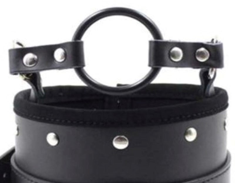BDStyle Posture Collar & O Ring Gag Heavy Bondage Set - Bondage Gags and Bits