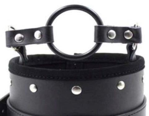 BDStyle Posture Collar & O Ring Gag Heavy Bondage Set - Bondage Gags and Bits