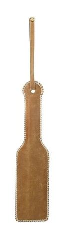 Shots Toys Premium Bonded Leather Paddle Brown BDSM Impact Play - Paddles And Slappers