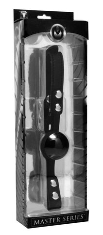 XR Brands Premium Hush Locking Silicone Comfort BDSM Ball Gag - Bondage Gags and Bits