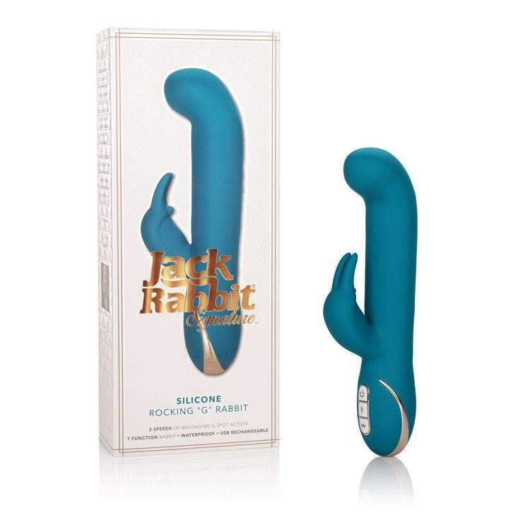 California Exotics Premium Jack Rabbit Signature Silicone Rocking G Spot Vibrator - Rabbit Vibrators